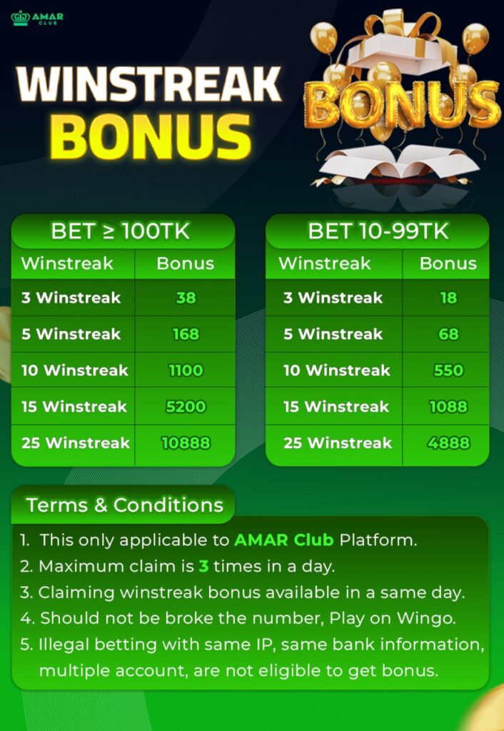 Amar Club Bonus
